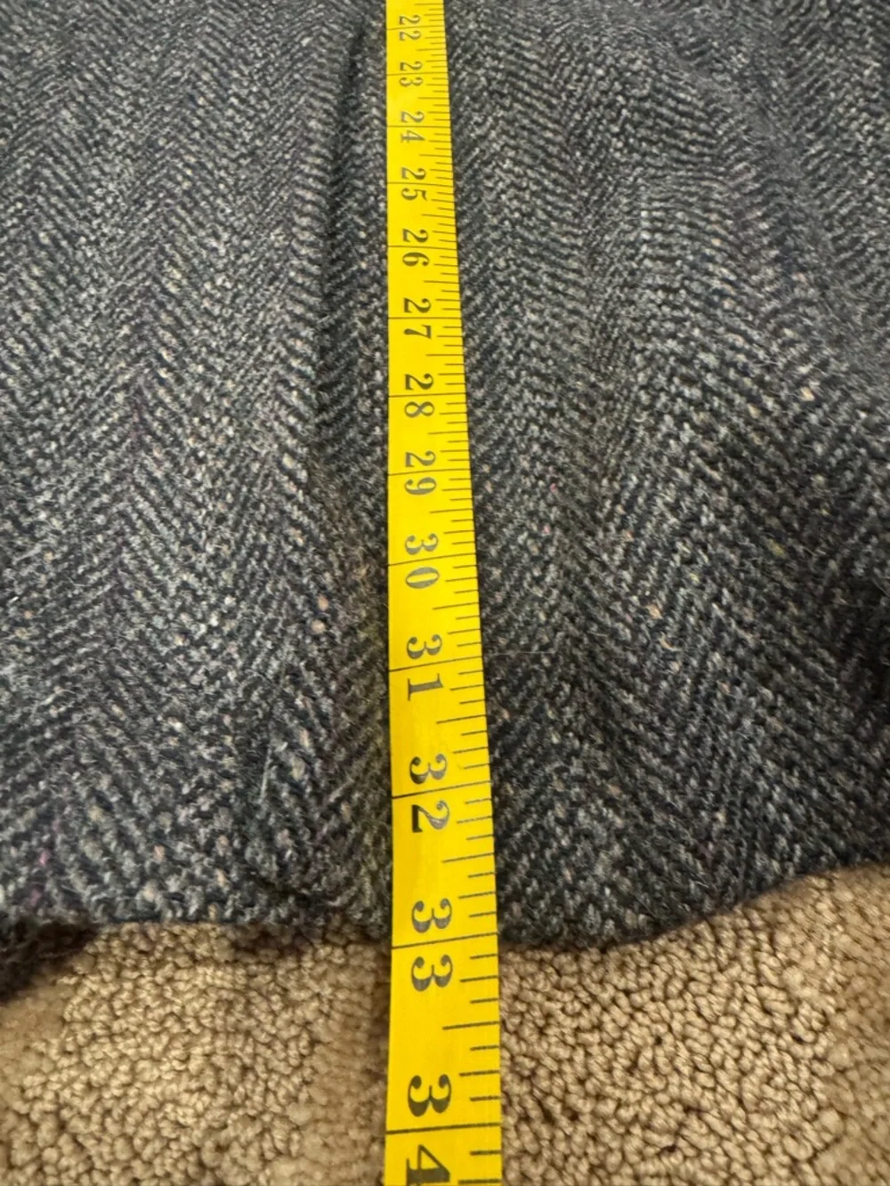 VTG Harris Tweed Blazer Wool Sport Coat Charcoal Grey Herringbone with Donegal - Picture 16 of 16